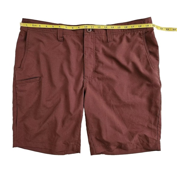 5.11 Tactical (Mens 40x10) Utility Chino Flat Front Shorts Red Polyester Stretch - Picture 5 of 6